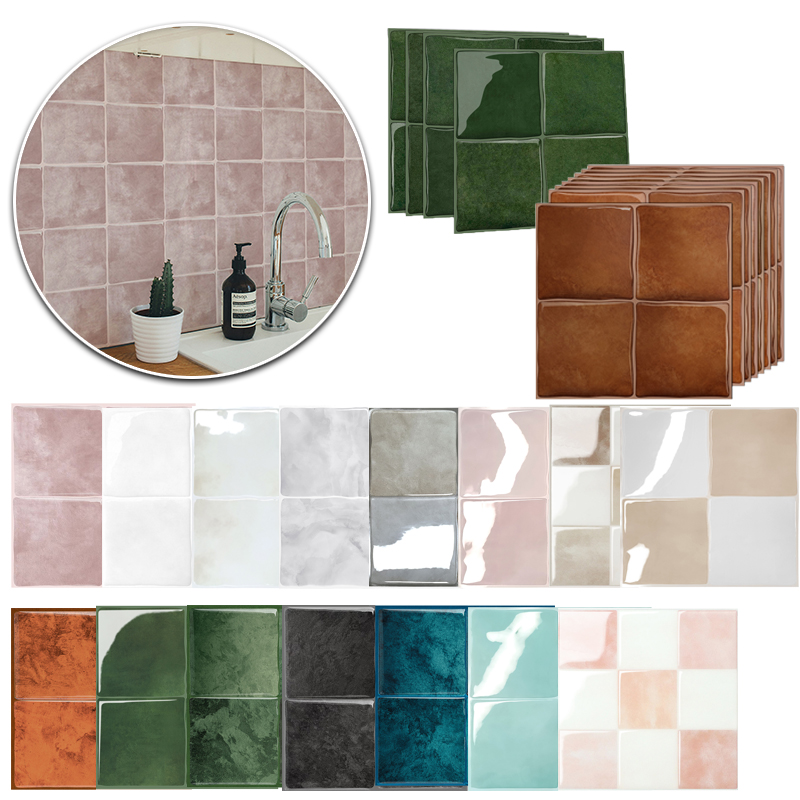Commercial Kitchen Wall Panels - 5/10PCS Wallpaper Marmer 3D Tahan Air,