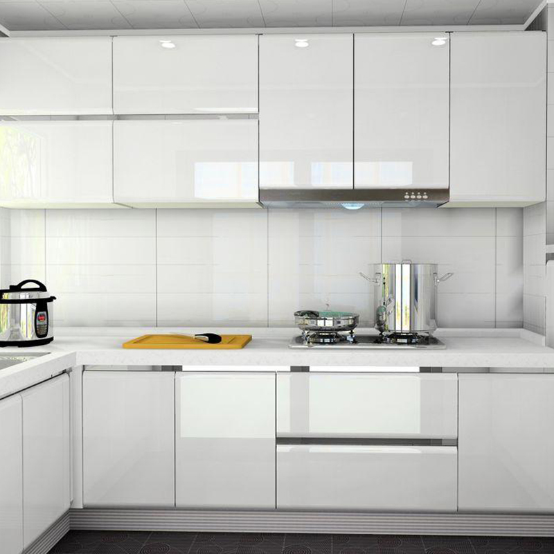 Stiker Dinding Kabinet Putih M - Commercial Kitchen Wall Panels ulasan dan harga