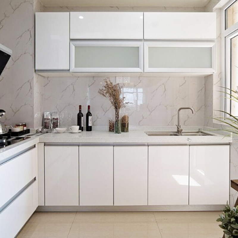 Stiker Dinding Kabinet Putih M - Commercial Kitchen Wall Panels ulasan dan harga