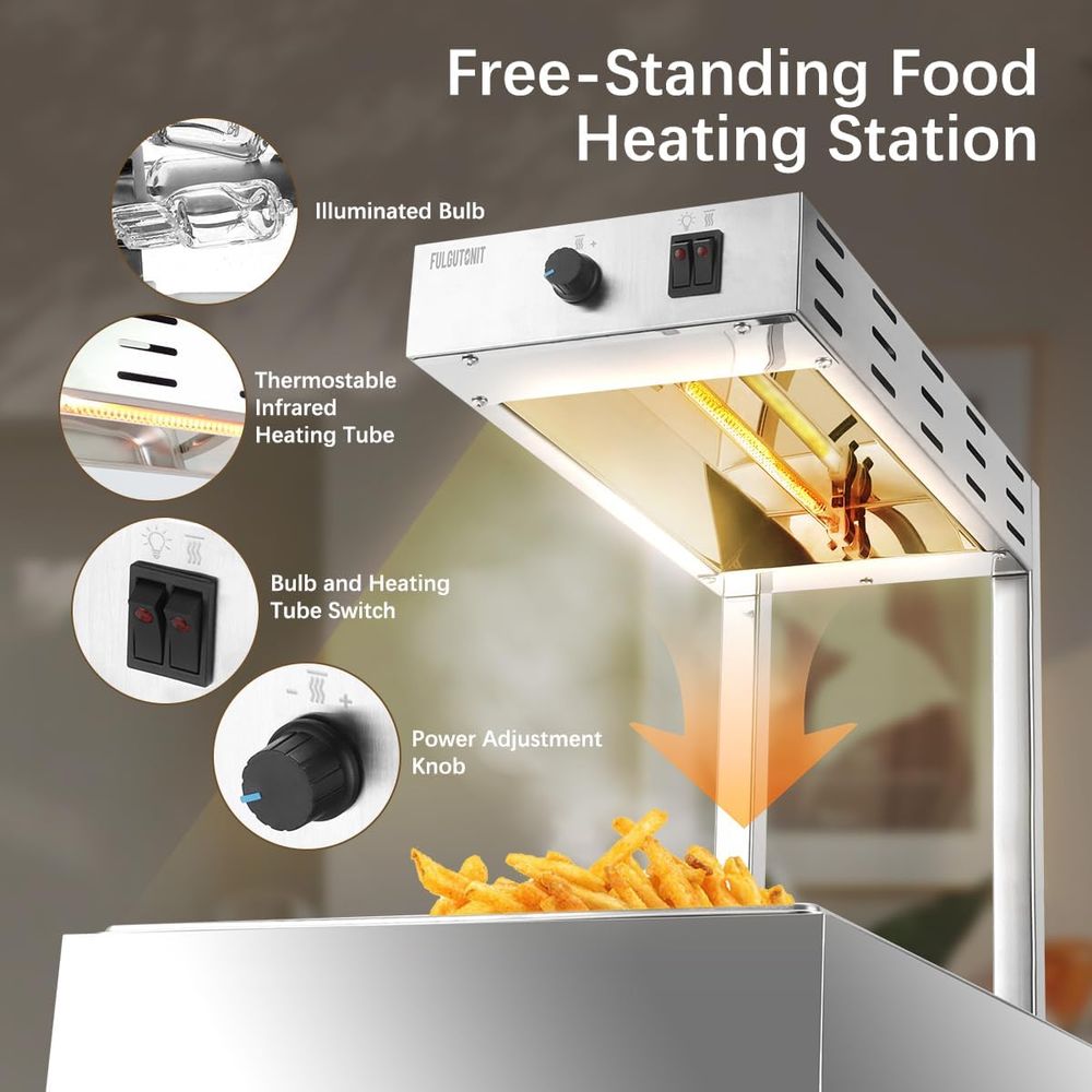 Pemanas Kentang Goreng, Lampu  - Commercial Kitchen Usa ulasan dan harga