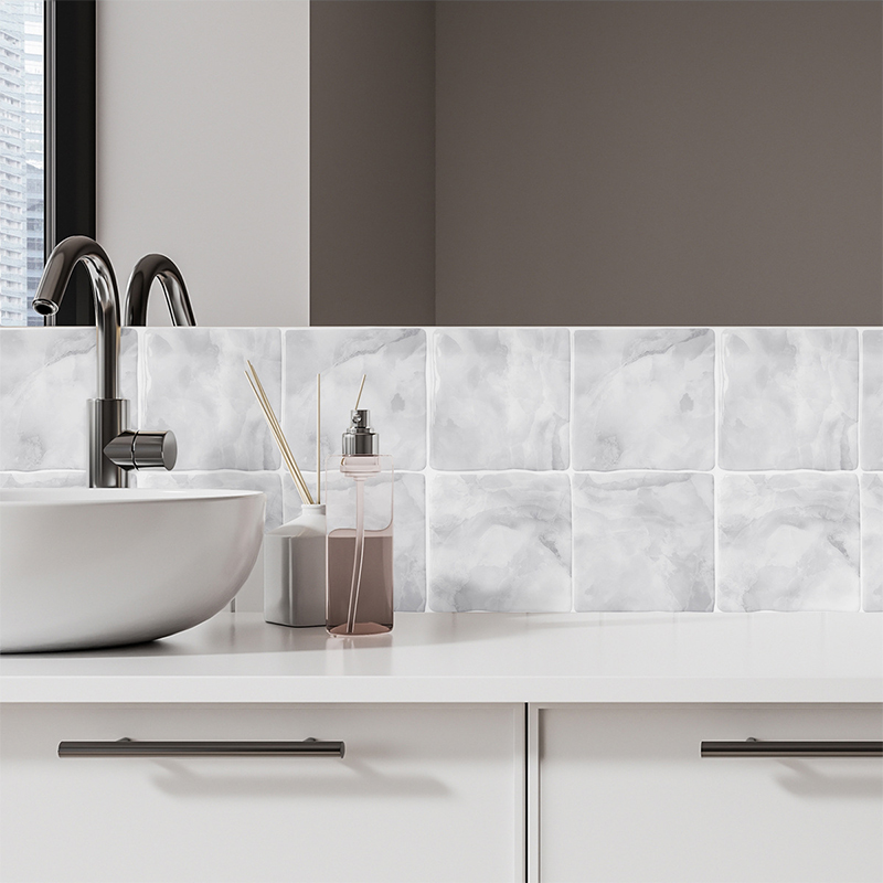 5/10PCS Wallpaper Marmer 3D Ta - Commercial Kitchen Wall Panels ulasan dan harga